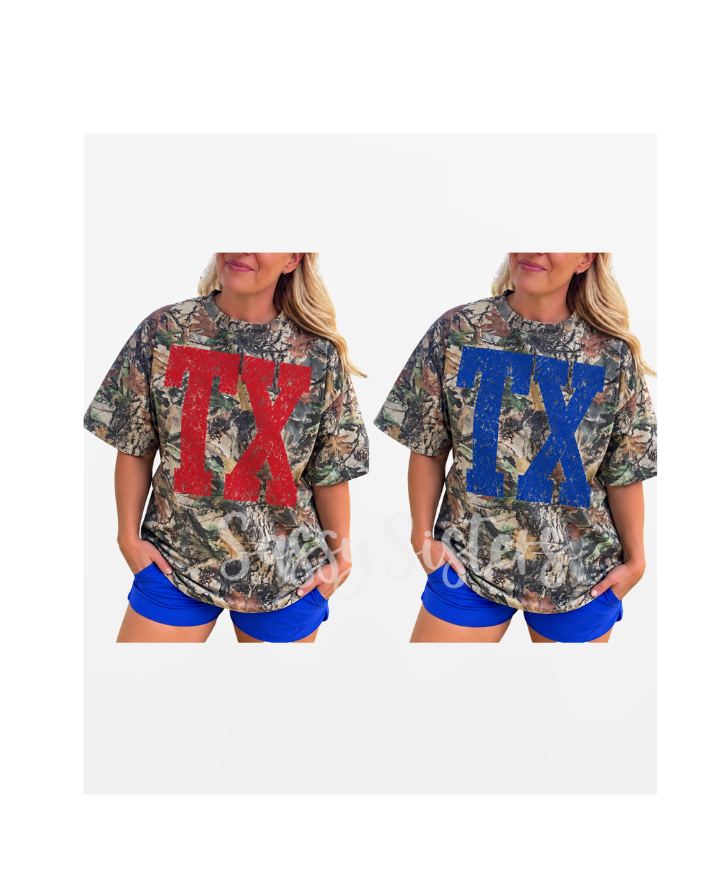 Distressed TX Camo Tee